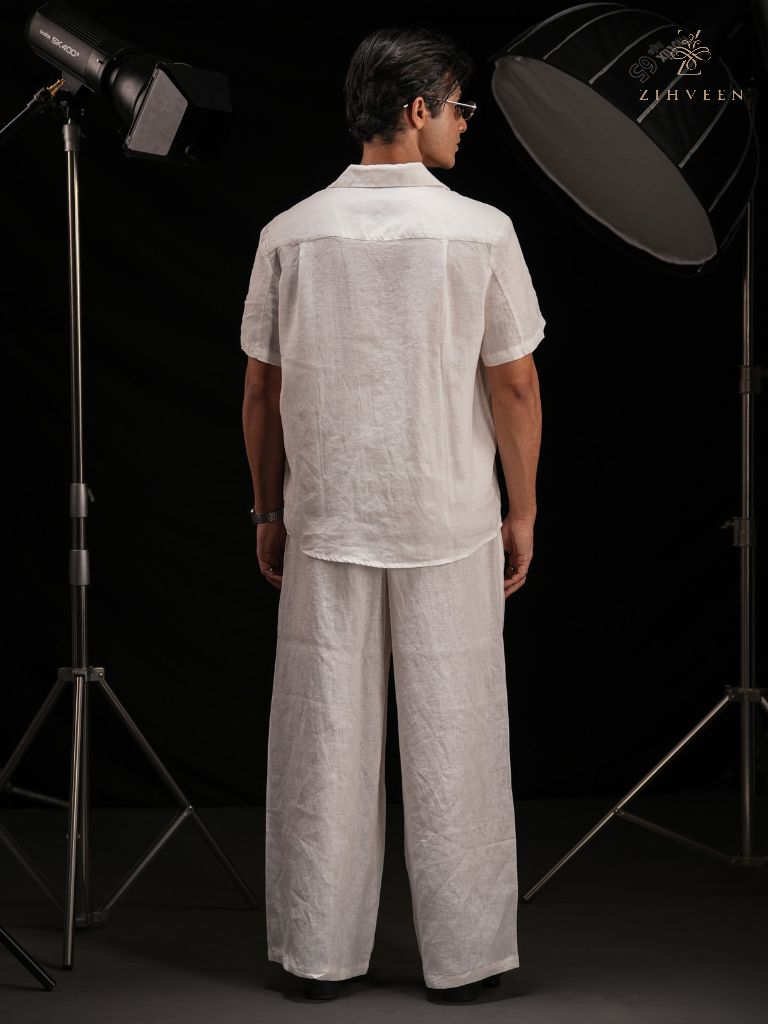 Alden Half-sleeve Shirt - Ghost White - view 3