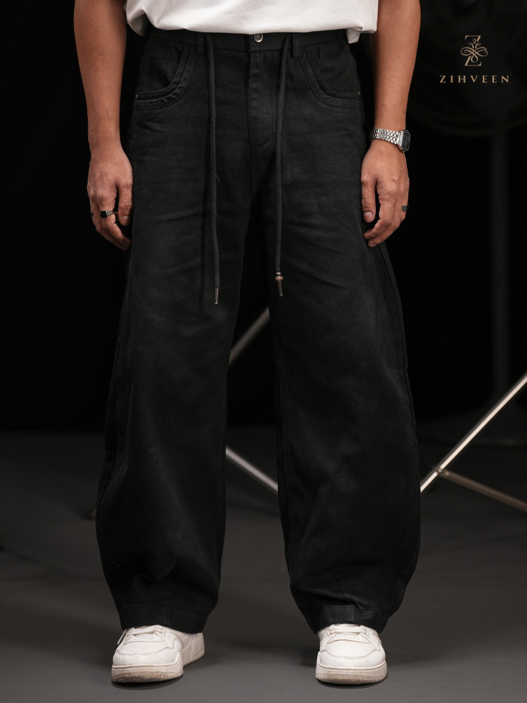Bronn Barrel Pant-Black