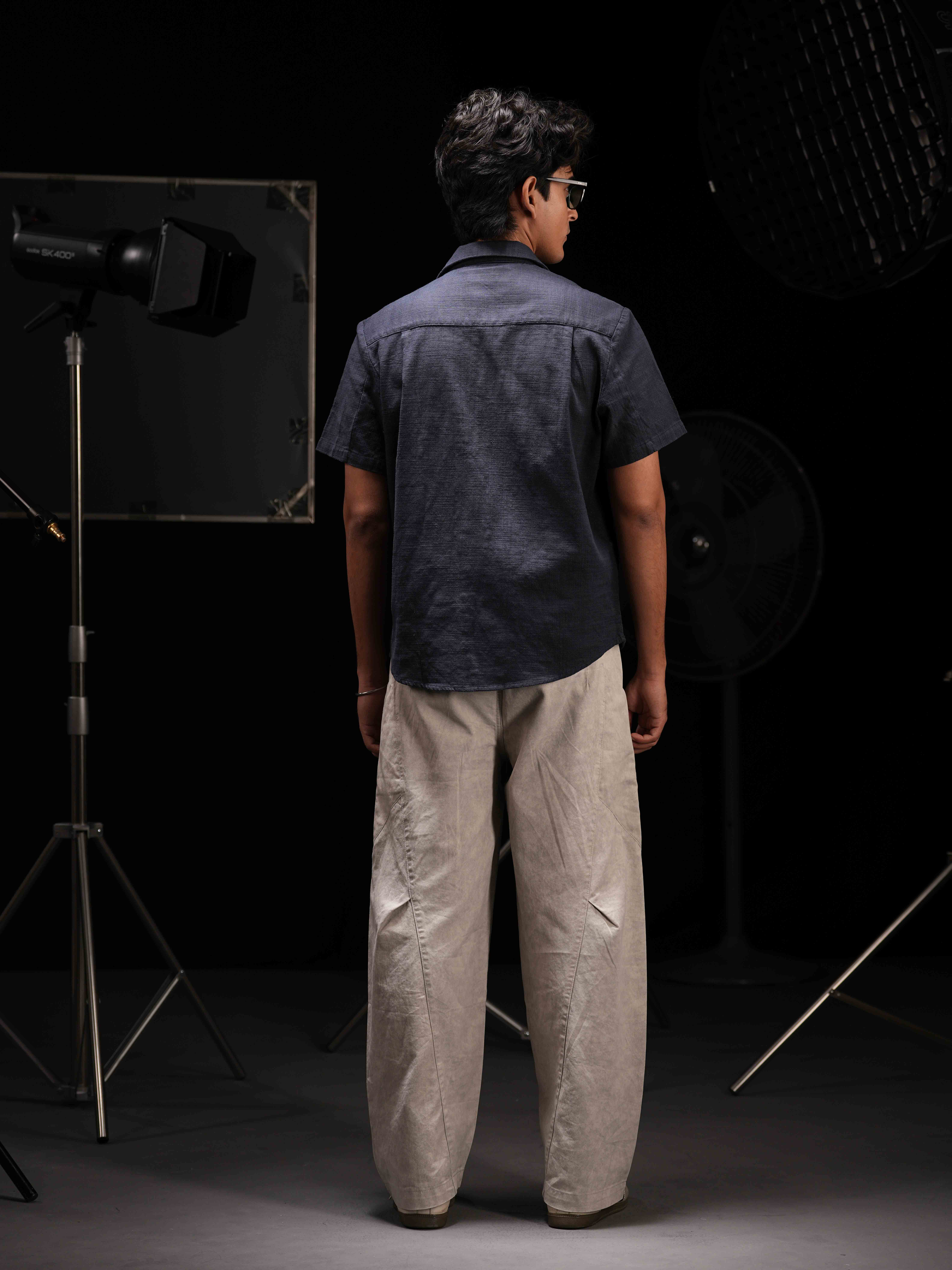 Alden Half-sleeve Shirt - Space Blue - view 2