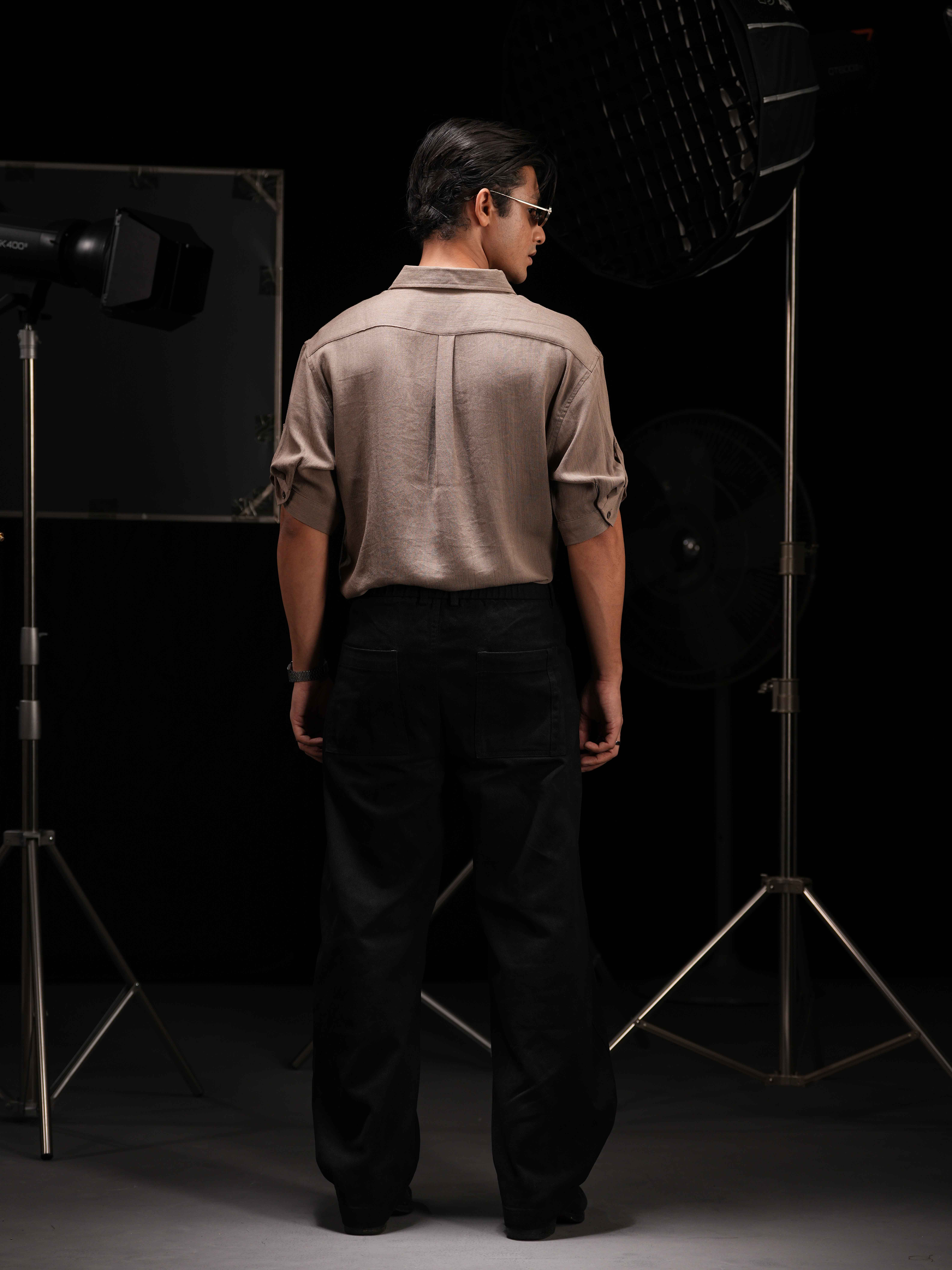 Contemporery Half-sleeve shirt - Brown - view 3