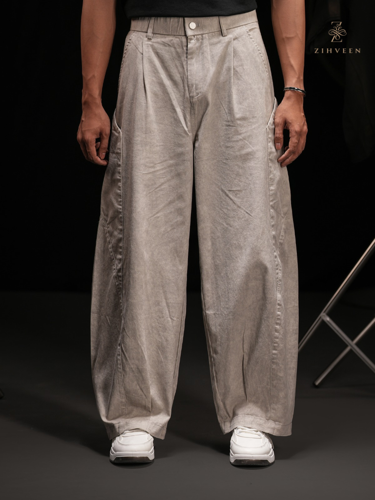 Arden Barrel Pant - Smoke Grey