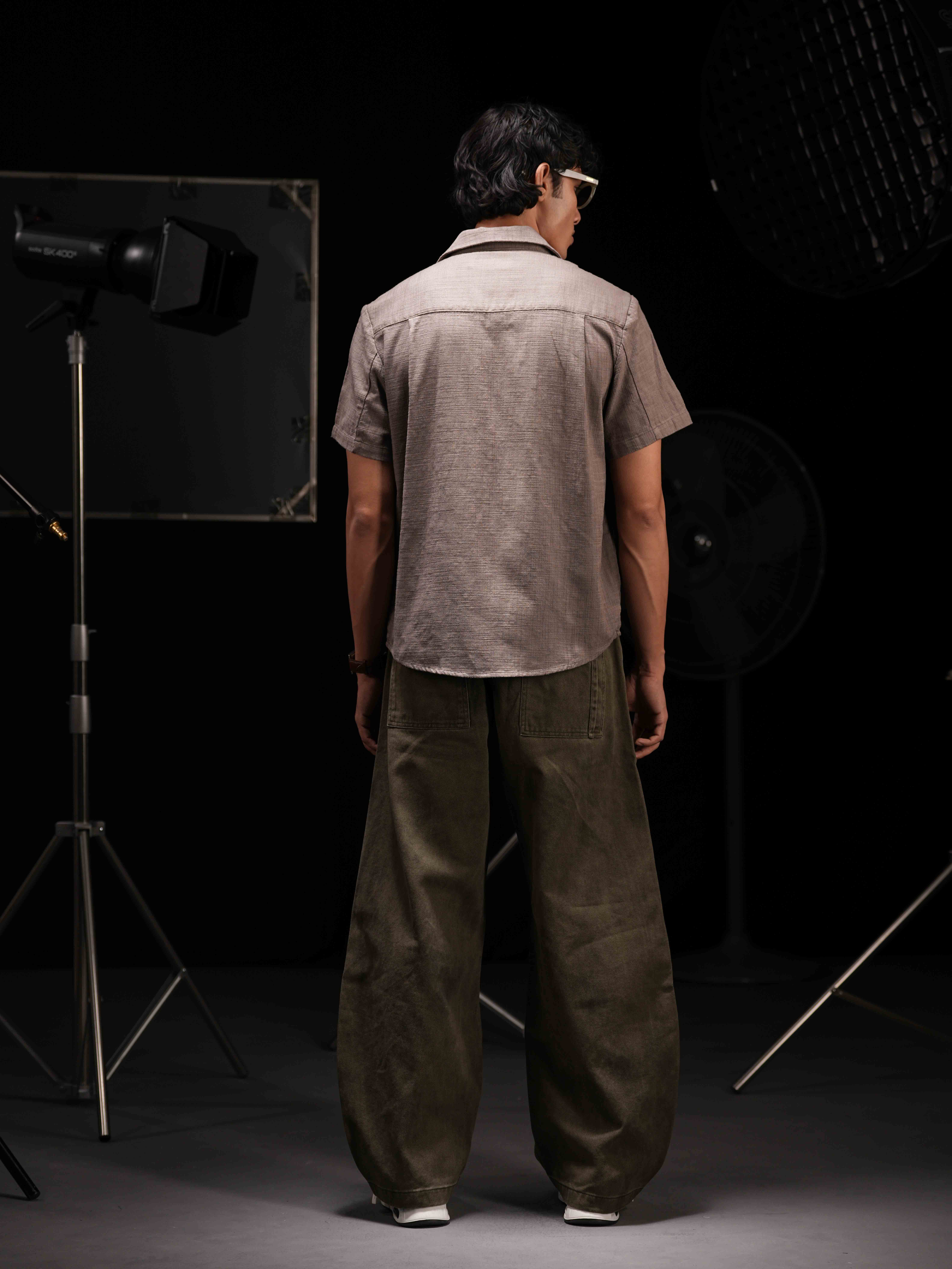 Alden Half-sleeve Shirt - Saddle Brown - view 2
