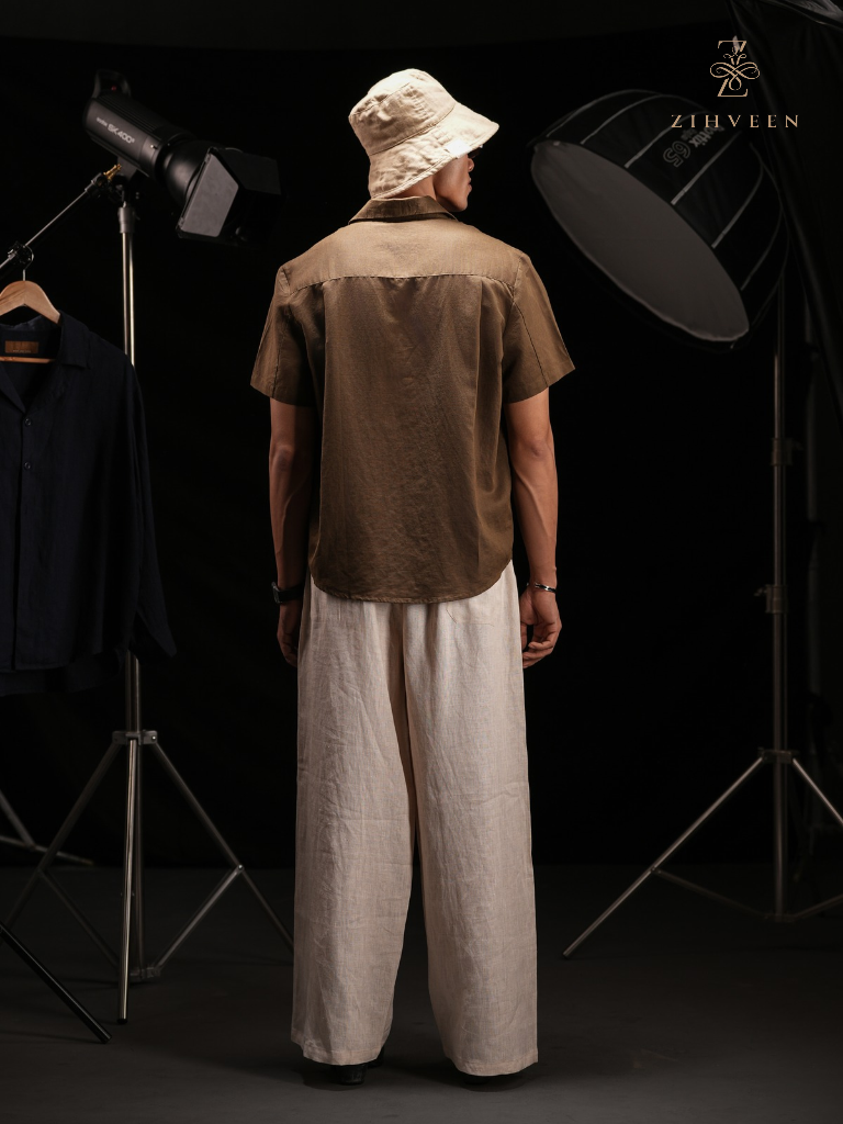 Alden half-sleeve Shirt - Bronze Olive - view 2