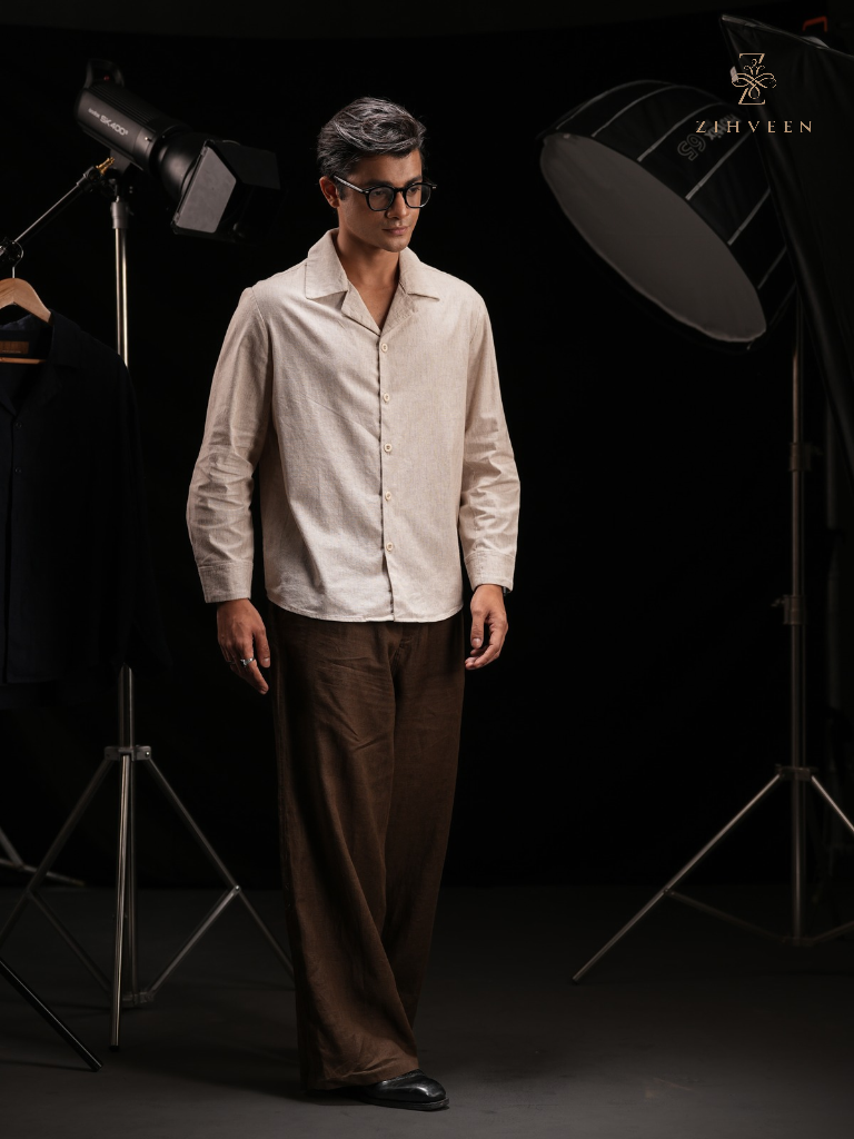 Rowan Full-sleeve Shirt - Sand beige - view 1