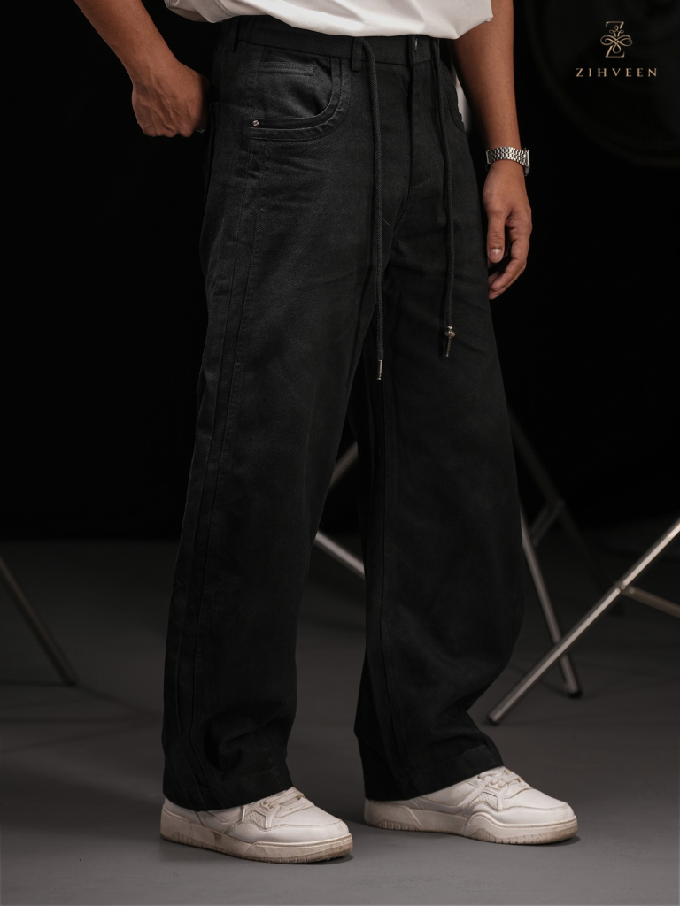 Bronn Barrel Pant-Black - view 2