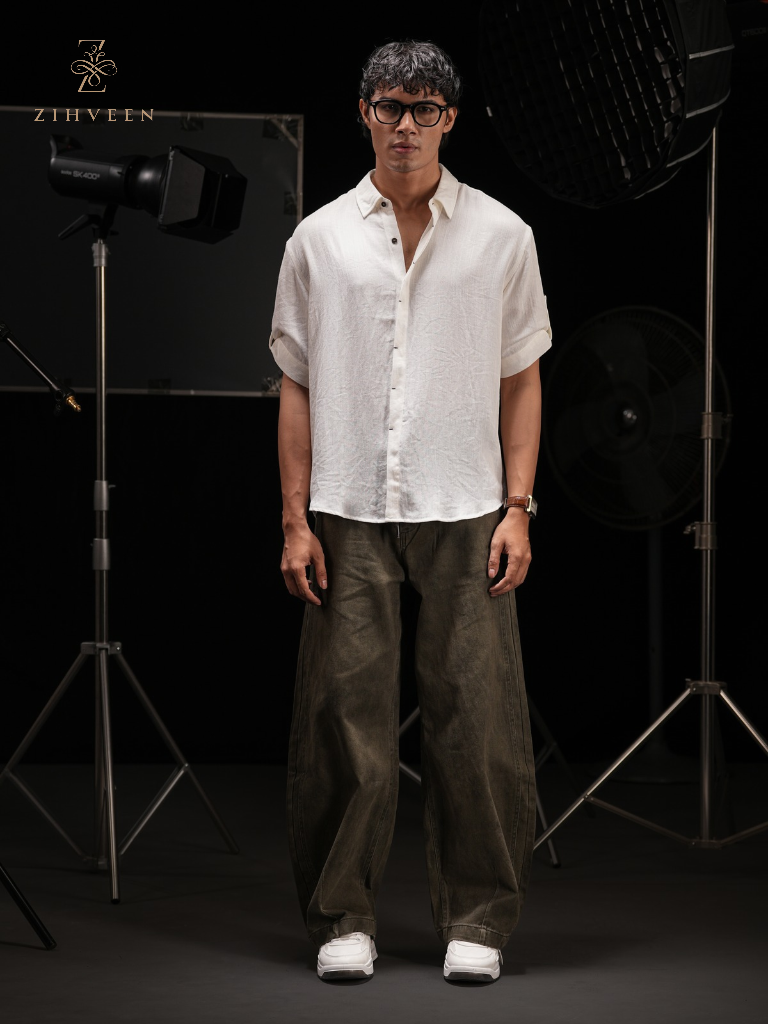 Contemporery Half-sleeve shirt - White - view 1