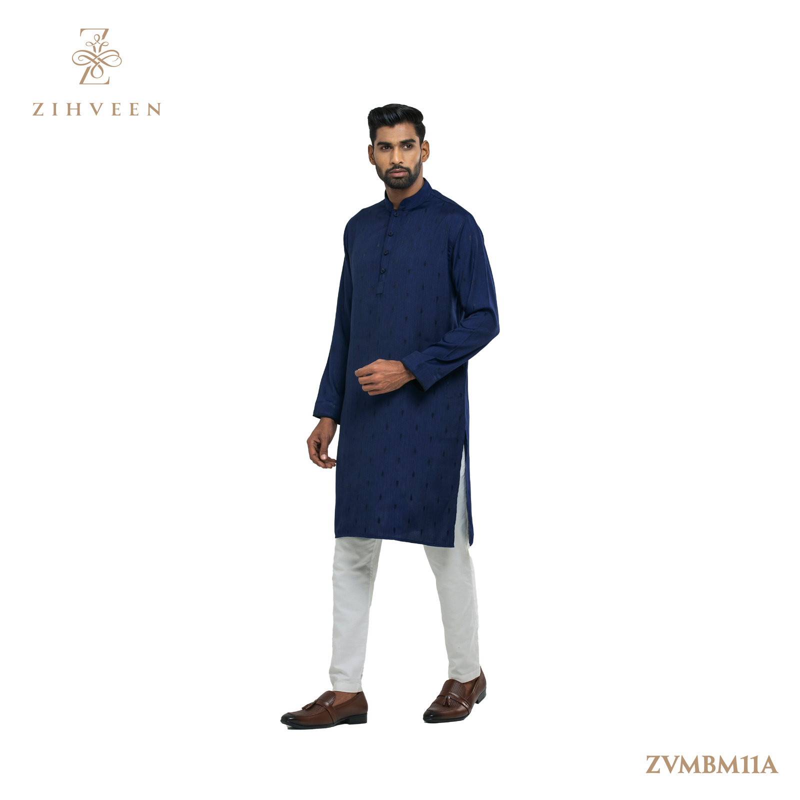 Navy Blue Small Motif - ZVNBM11A - view 3