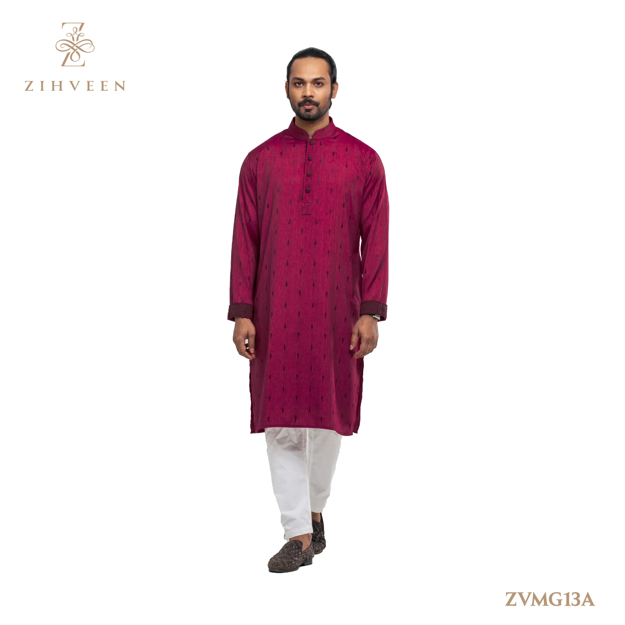 Magenta Color Small Motif - ZVMG13A - view 2