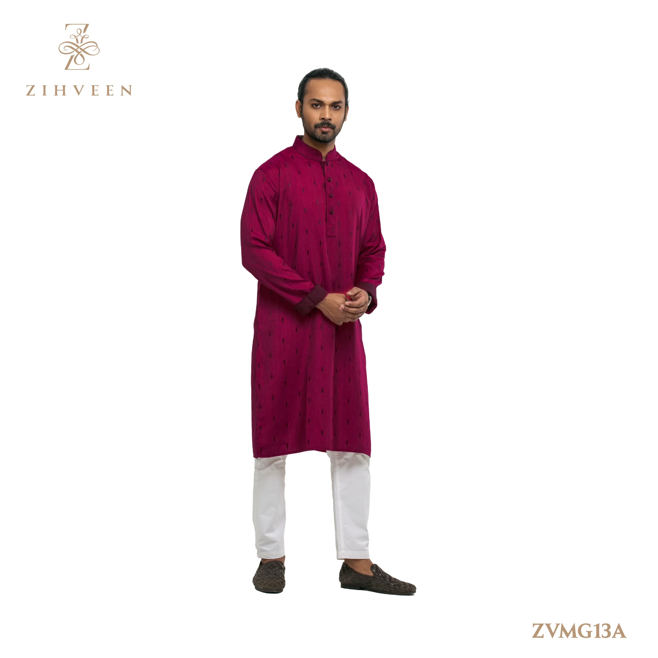 Magenta Color Small Motif - ZVMG13A - view 3