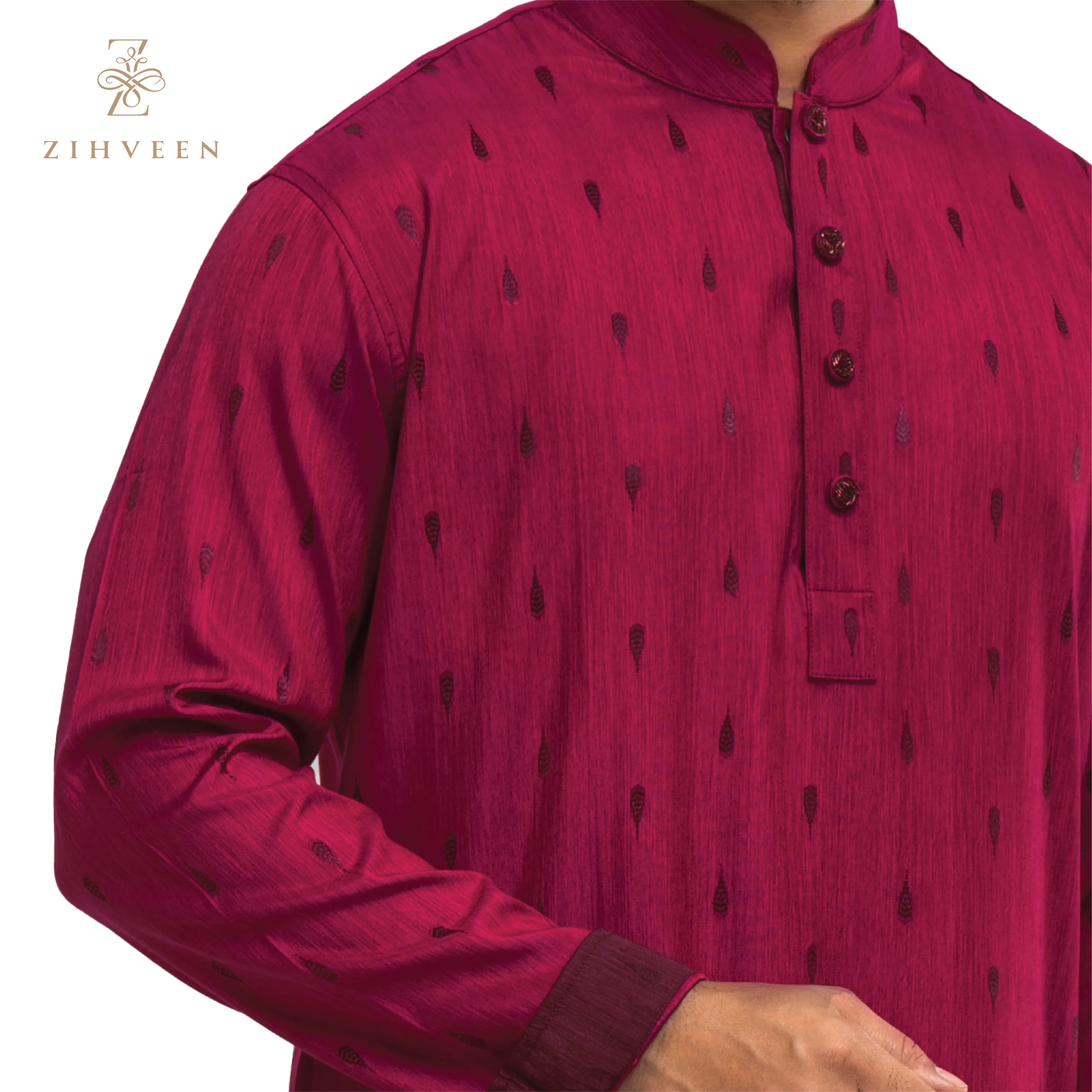 Magenta Color Small Motif - ZVMG13A - view 1