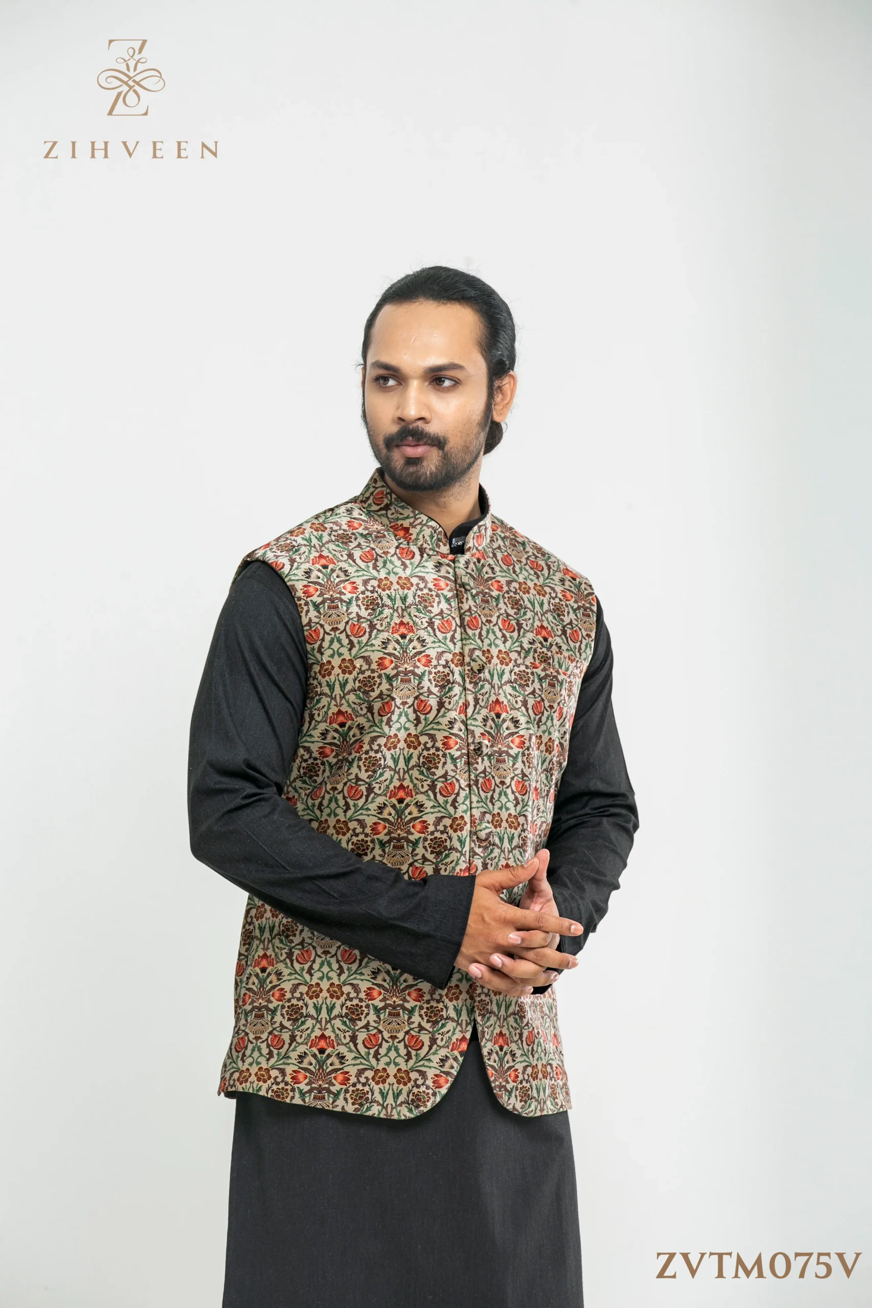 Musino Velvet Digital Print Vest - ZVTG075V
