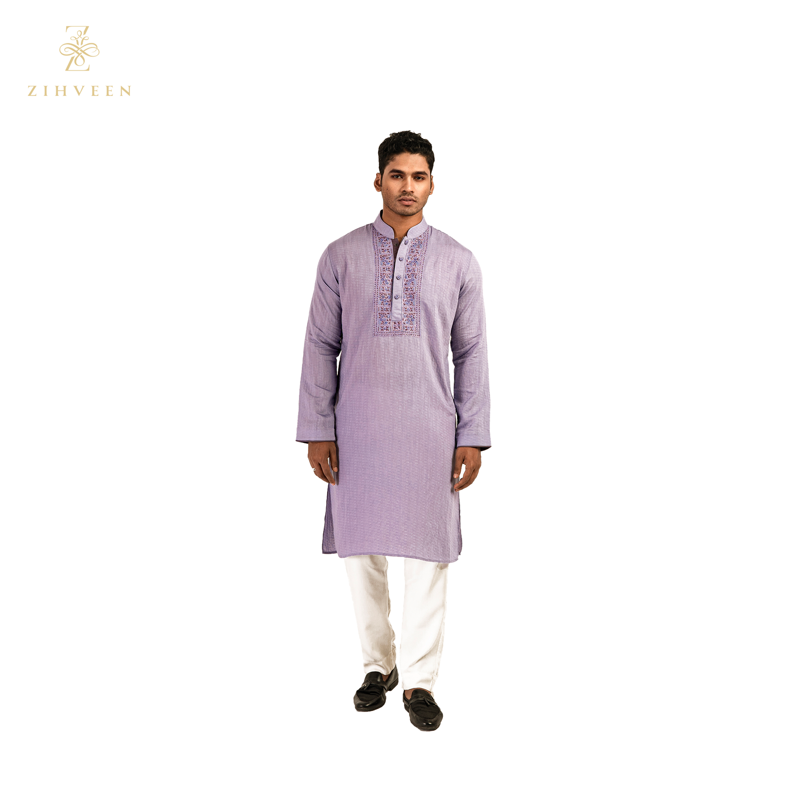 Lavender colour fusion thread zardozi - ZVLF2521E - view 3