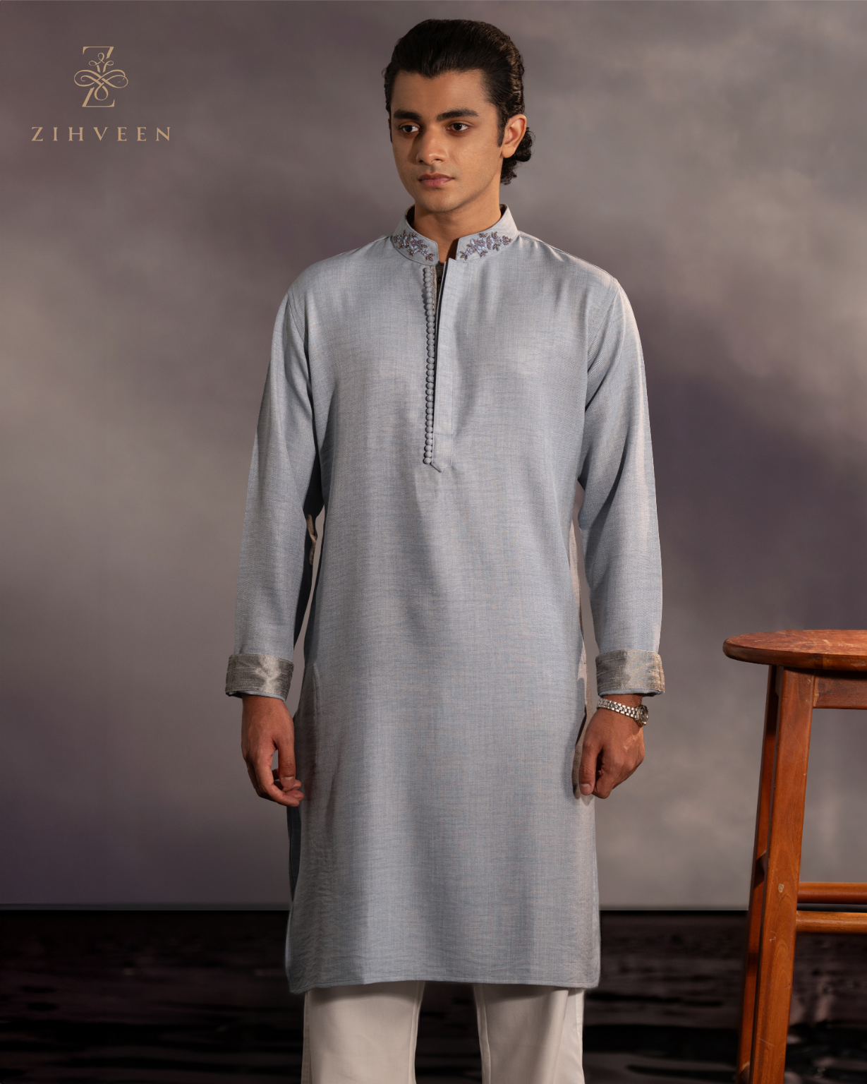 Stonewash Blue with Collar Zardoji - view 2