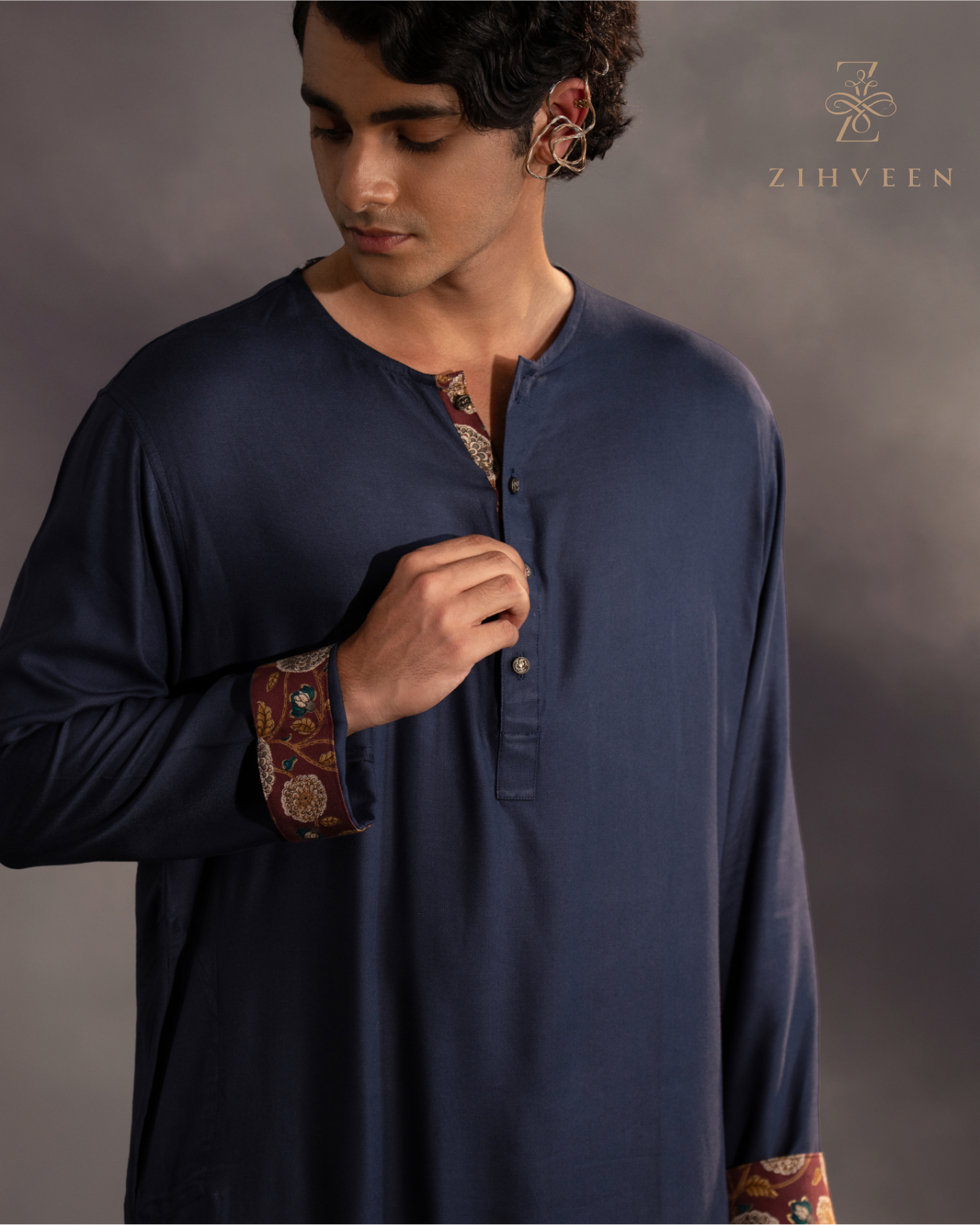 Sapphire Blue round neck chords - view 2