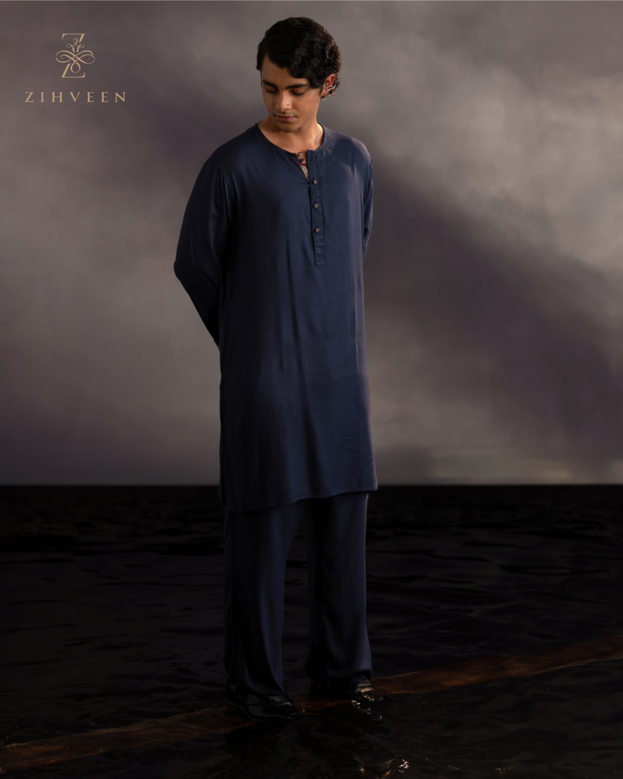 Sapphire Blue round neck chords